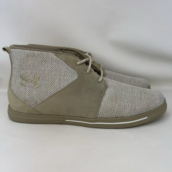 Under Armour Street Encounter Mid Sneakers Shoes Beige Men's Size 11 - Picture 1 of 7